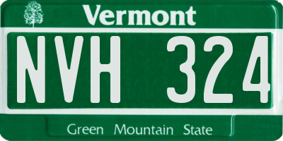 VT license plate NVH324