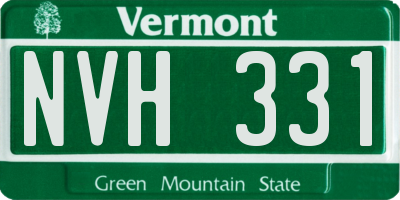VT license plate NVH331