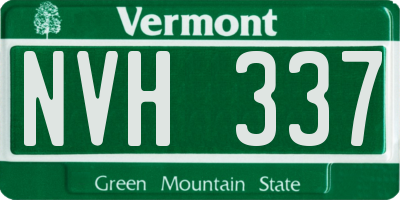 VT license plate NVH337