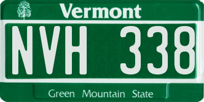VT license plate NVH338