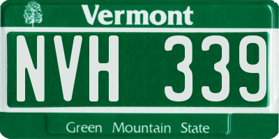 VT license plate NVH339