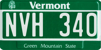 VT license plate NVH340