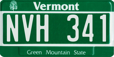 VT license plate NVH341