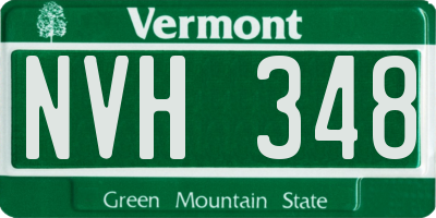VT license plate NVH348