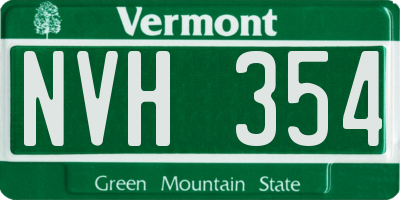 VT license plate NVH354