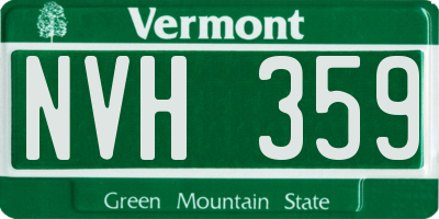 VT license plate NVH359