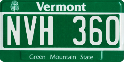 VT license plate NVH360