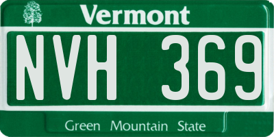 VT license plate NVH369