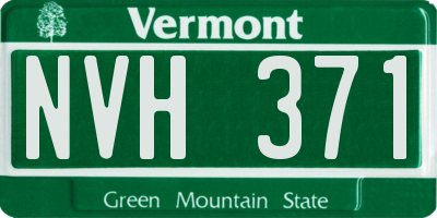 VT license plate NVH371