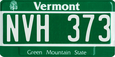 VT license plate NVH373