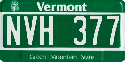 VT license plate NVH377