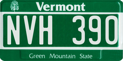 VT license plate NVH390
