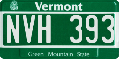 VT license plate NVH393