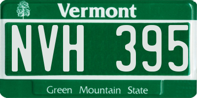 VT license plate NVH395