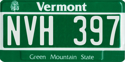 VT license plate NVH397