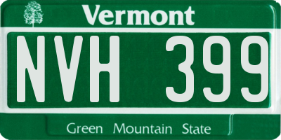 VT license plate NVH399