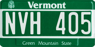 VT license plate NVH405