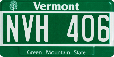 VT license plate NVH406