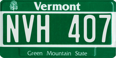VT license plate NVH407