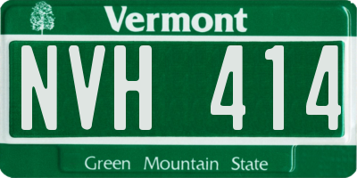 VT license plate NVH414