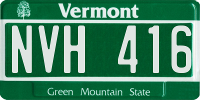 VT license plate NVH416