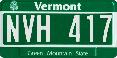 VT license plate NVH417