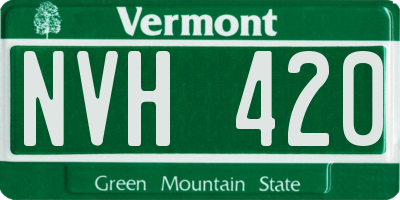 VT license plate NVH420