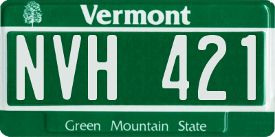 VT license plate NVH421