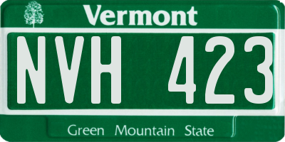 VT license plate NVH423