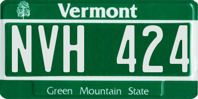 VT license plate NVH424