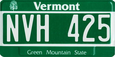 VT license plate NVH425