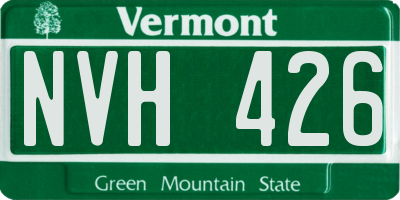 VT license plate NVH426