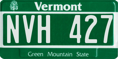 VT license plate NVH427