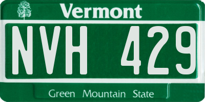 VT license plate NVH429