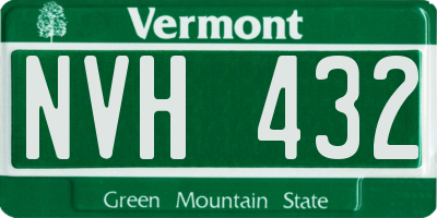 VT license plate NVH432