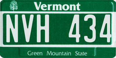 VT license plate NVH434