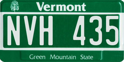 VT license plate NVH435