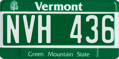 VT license plate NVH436