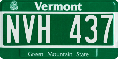 VT license plate NVH437