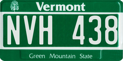 VT license plate NVH438