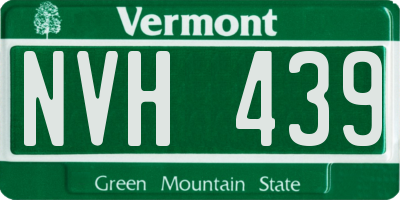 VT license plate NVH439