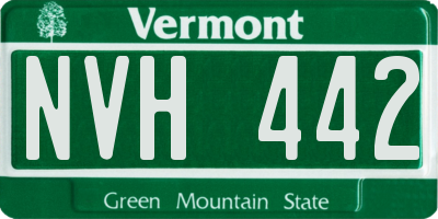 VT license plate NVH442