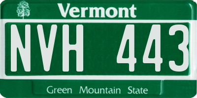 VT license plate NVH443