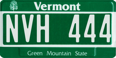 VT license plate NVH444