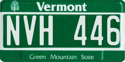 VT license plate NVH446