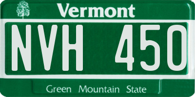 VT license plate NVH450