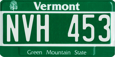 VT license plate NVH453