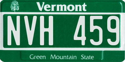 VT license plate NVH459