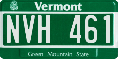 VT license plate NVH461