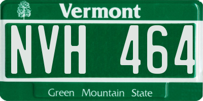 VT license plate NVH464